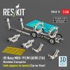 RESKIT RSK48-0010 US NAVY MHU-191/M (AERO 21A) Munitions Transporter (with adapters for bombs) (Carrier Fleet) (3D Printed model kit) 1/48